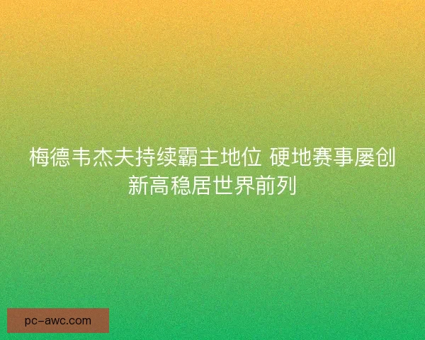 梅德韦杰夫持续霸主地位 硬地赛事屡创新高稳居世界前列
